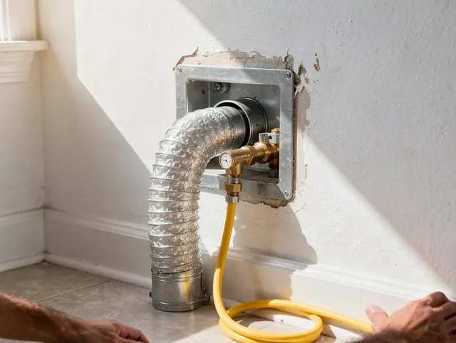 Avocado Heights Dryer Vent Cleaning certified technician performing specialized gas dryer vent cleaning in Avocado Heights